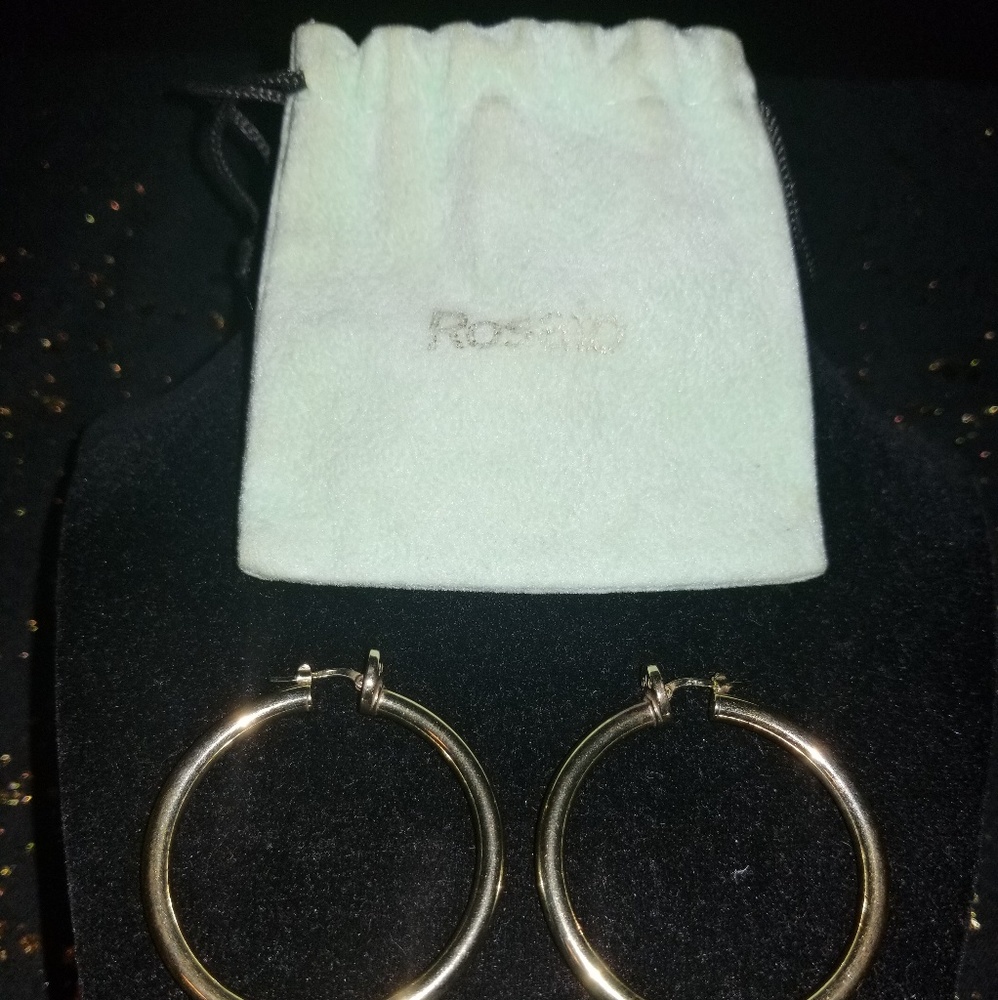 Genuine Rosato Italy 14k/.925 XLg Hoops
